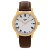Buy Shop Tissot T Classic Carson White Dial Brown Leather Strap Watch For Men - T085.410.36.013.00 USA Online