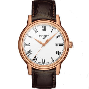 Buy Shop Tissot T Classic Carson White Dial Brown Leather Strap Watch For Men - T085.410.36.013.00 USA Online