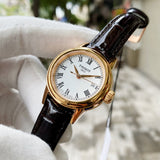 Buy Shop Tissot T Classic Carson White Dial Brown Leather Strap Watch For Women - T085.207.36.013.00 USA Online