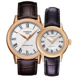 Buy Shop Tissot T Classic Carson White Dial Brown Leather Strap Watch For Women - T085.207.36.013.00 USA Online