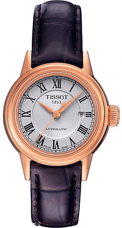 Buy Shop Tissot T Classic Carson White Dial Brown Leather Strap Watch For Women - T085.207.36.013.00 USA Online