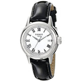 Buy Shop Tissot T Classic Carson White Dial Brown Leather Strap Watch For Women - T085.210.16.013.00 USA Online