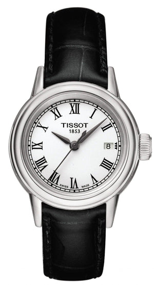 Buy Shop Tissot T Classic Carson White Dial Brown Leather Strap Watch For Women - T085.210.16.013.00 USA Online