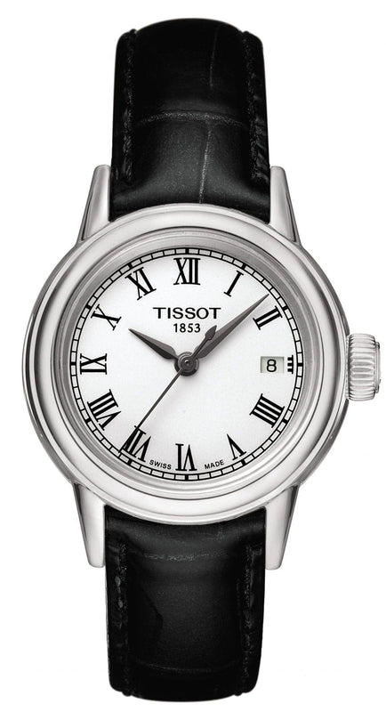 Buy Shop Tissot T Classic Carson White Dial Brown Leather Strap Watch For Women - T085.210.16.013.00 USA Online