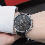 Buy Shop Tissot T Classic Chemin Des Tourelles Chronograph Black Dial Black Leather Strap Watch For Men - T099.427.16.058.00 USA Online