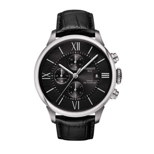 Buy Shop Tissot T Classic Chemin Des Tourelles Chronograph Black Dial Black Leather Strap Watch For Men - T099.427.16.058.00 USA Online