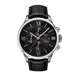 Buy Shop Tissot T Classic Chemin Des Tourelles Chronograph Black Dial Black Leather Strap Watch For Men - T099.427.16.058.00 USA Online
