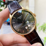 Buy Shop Tissot T Classic Chemin Des Tourelles Powermatic 80 Brown Dial Brown Leather Strap Watch for Men - T099.407.36.447.00 USA Online