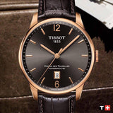 Buy Shop Tissot T Classic Chemin Des Tourelles Powermatic 80 Brown Dial Brown Leather Strap Watch for Men - T099.407.36.447.00 USA Online