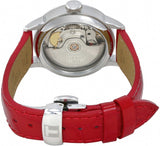 Buy Shop Tissot Chemin Des Tourelles Automatic Mother of Pearl White Dial Red Leather Strap Watch For Women - T099.207.16.118.00 USA Online