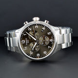 Tissot T Classic Chrono XL Black Dial Silver Steel Strap Watch For Men - T116.617.11.057.01