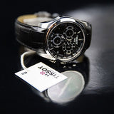 Buy Shop Tissot T Classic Couturier Chronograph Black Dial Black Leather Strap Watch For Men - T035.617.16.051.00 USA Online