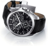Buy Shop Tissot T Classic Couturier Chronograph Black Dial Black Leather Strap Watch For Men - T035.617.16.051.00 USA Online