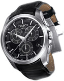 Buy Shop Tissot T Classic Couturier Chronograph Black Dial Black Leather Strap Watch For Men - T035.617.16.051.00 USA Online