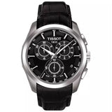 Buy Shop Tissot T Classic Couturier Chronograph Black Dial Black Leather Strap Watch For Men - T035.617.16.051.00 USA Online