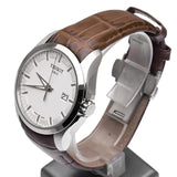 Buy Shop Tissot T Classic Couturier Chronograph White Dial Brown Leather Strap Watch For Men - T035.410.16.031.00 USA Online