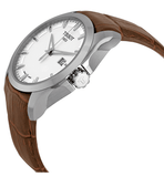 Buy Shop Tissot T Classic Couturier Chronograph White Dial Brown Leather Strap Watch For Men - T035.410.16.031.00 USA Online