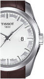 Buy Shop Tissot T Classic Couturier Chronograph White Dial Brown Leather Strap Watch For Men - T035.410.16.031.00 USA Online