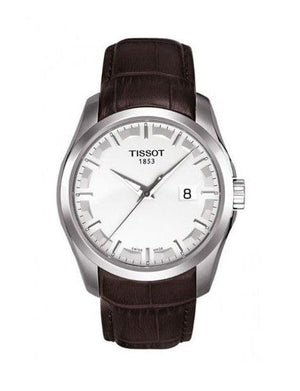 Buy Shop Tissot T Classic Couturier Chronograph White Dial Brown Leather Strap Watch For Men - T035.410.16.031.00 USA Online