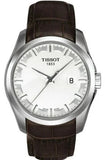 Buy Shop Tissot T Classic Couturier Chronograph White Dial Brown Leather Strap Watch For Men - T035.410.16.031.00 USA Online
