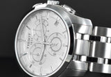 Buy Shop Tissot T Classic Couturier Chronograph White Dial Silver Steel Strap Watch For Men - T101.617.11.031.00 USA Online