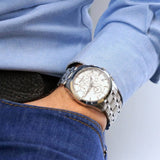 Buy Shop Tissot T Classic Couturier Chronograph White Dial Silver Steel Strap Watch For Men - T101.617.11.031.00 USA Online