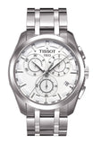 Buy Shop Tissot T Classic Couturier Chronograph White Dial Silver Steel Strap Watch For Men - T101.617.11.031.00 USA Online
