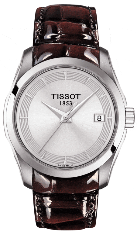 Buy Shop Tissot T Classic Couturier Quartz Silver Dial Watch For Women - T035.210.16.031.03 USA Online