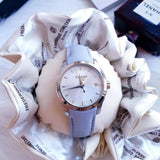 Buy Shop Tissot T Classic Couturier Silver Dial Light Blue Leather Strap Watch For Women - T035.210.16.031.02 USA Online