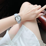 Buy Shop Tissot T Classic Couturier Silver Dial Light Blue Leather Strap Watch For Women - T035.210.16.031.02 USA Online