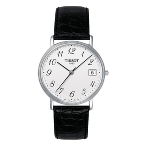 Buy Shop Tissot T Classic Desire White Dial Black Leather Strap Watch For Men - T52.1.421.12 USA Online