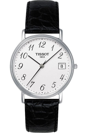 Buy Shop Tissot T Classic Desire White Dial Black Leather Strap Watch For Men - T52.1.421.12 USA Online