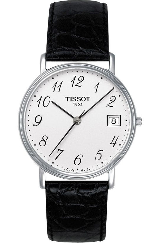 Buy Shop Tissot T Classic Desire White Dial Black Leather Strap Watch For Men - T52.1.421.12 USA Online