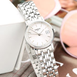 Buy Shop Tissot T Classic Desire White Dial Silver Steel Strap Watch for Women - T52.1.281.31 USA Online