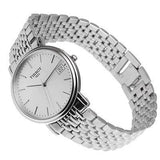 Buy Shop Tissot T Classic Desire White Dial Silver Steel Strap Watch for Women - T52.1.281.31 USA Online