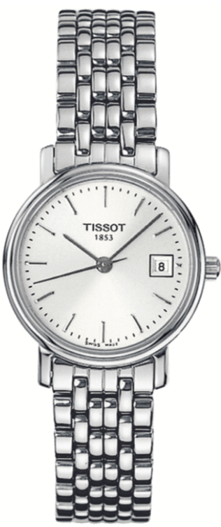 Buy Shop Tissot T Classic Desire White Dial Silver Steel Strap Watch for Women - T52.1.281.31 USA Online