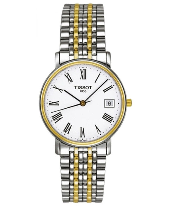 Buy Shop Tissot T Classic Desire White Dial Two Tone Watch For Men - T52.2.481.13 USA Online
