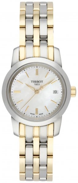 Buy Shop Tissot T Classic Dream Mother of Pearl Dial Two Tone Steel Strap Watch For Women - T033.210.22.111.00 USA Online