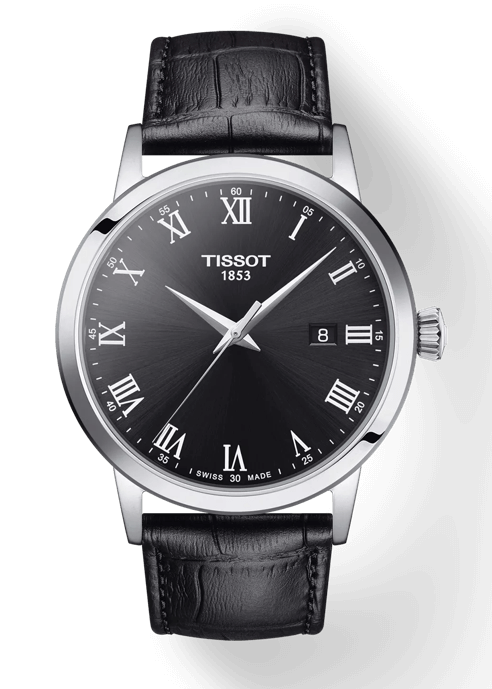 Buy Shop Tissot T Classic Dream Quartz Black Dial Black Leather Strap Watch for Men - T129.410.16.053.00 USA Online