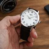 Buy Shop Tissot T Classic Dream Quartz White Dial Brown Leather Strap Watch for Men - T129.410.16.013.00 USA Online