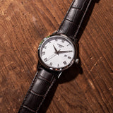 Buy Shop Tissot T Classic Dream Quartz White Dial Brown Leather Strap Watch for Men - T129.410.16.013.00 USA Online