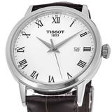 Buy Shop Tissot T Classic Dream Quartz White Dial Brown Leather Strap Watch for Men - T129.410.16.013.00 USA Online