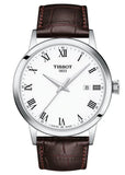 Buy Shop Tissot T Classic Dream Quartz White Dial Brown Leather Strap Watch for Men - T129.410.16.013.00 USA Online