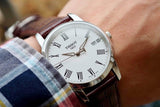 Buy Shop Tissot T Classic Dream White Dial Brown Leather Strap Watch for Men - T033.410.16.013.01 USA Online