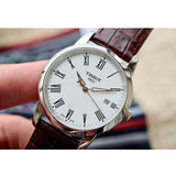 Buy Shop Tissot T Classic Dream White Dial Brown Leather Strap Watch for Men - T033.410.16.013.01 USA Online
