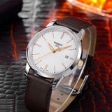Buy Shop Tissot T Classic Dream White Dial Brown Leather Strap Watch for Men - T033.410.26.011.01 USA Online