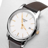 Buy Shop Tissot T Classic Dream White Dial Brown Leather Strap Watch for Men - T033.410.26.011.01 USA Online