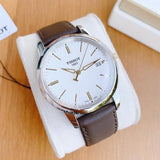 Buy Shop Tissot T Classic Dream White Dial Brown Leather Strap Watch for Men - T033.410.26.011.01 USA Online
