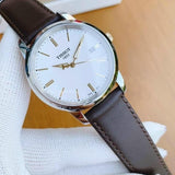 Buy Shop Tissot T Classic Dream White Dial Brown Leather Strap Watch for Men - T033.410.26.011.01 USA Online