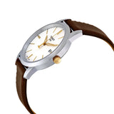 Buy Shop Tissot T Classic Dream White Dial Brown Leather Strap Watch for Men - T033.410.26.011.01 USA Online